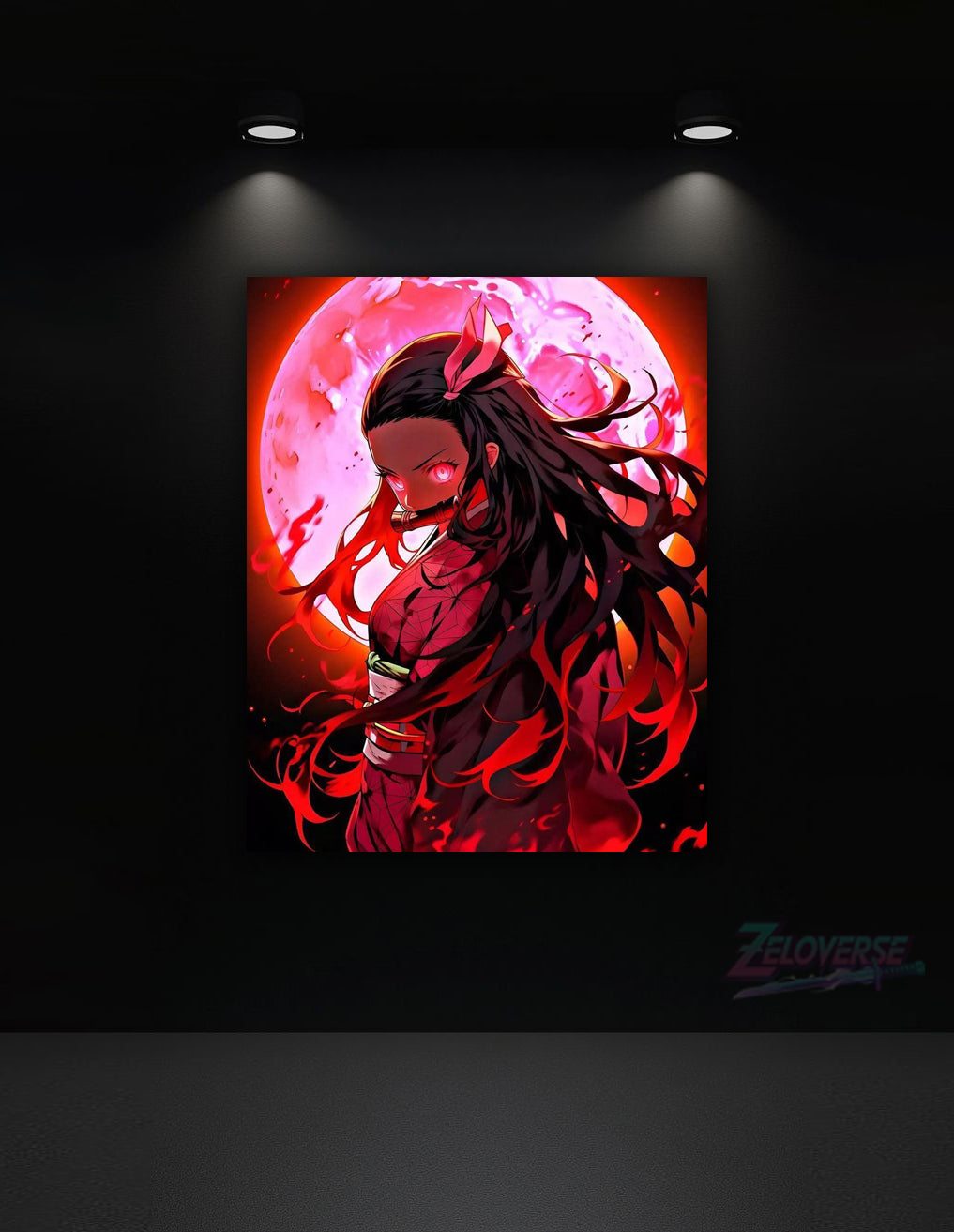 Nezuko: Blood Moon Fury – Premium Metal Poster(77)