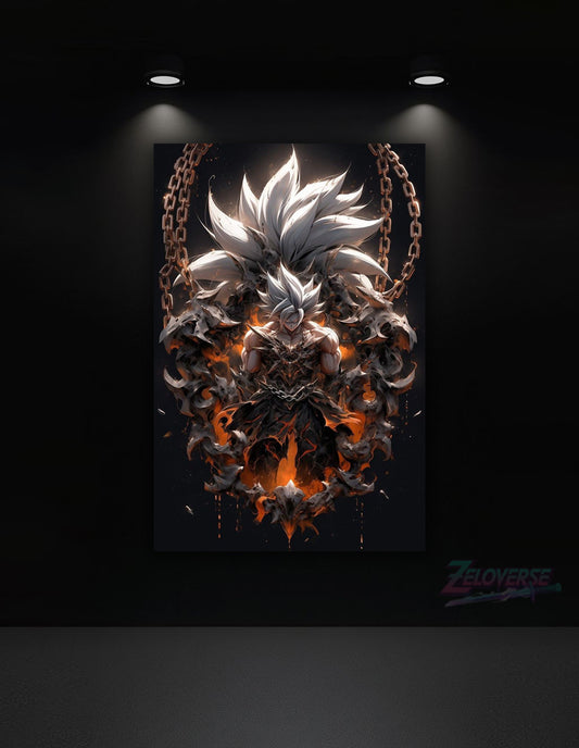 Infernal Goku – Chains of Power - HD Metal Poster(93)