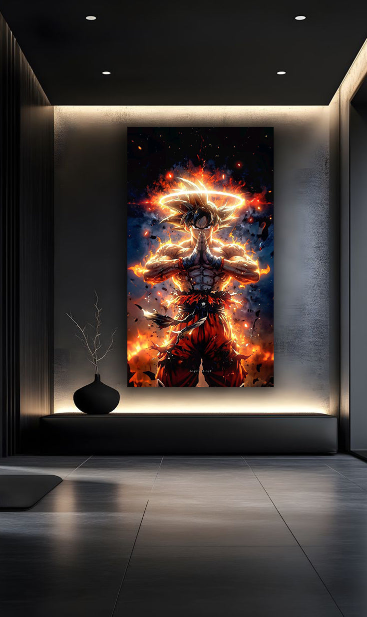 Goku: Flame of the Gods – Premium Metal Poster(61)
