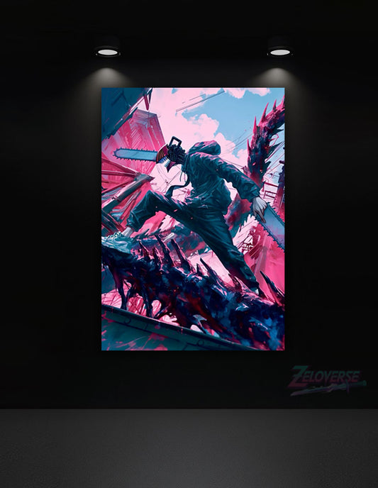 Denji: The Chainsaw Awakens – HD Metal Poster(63)