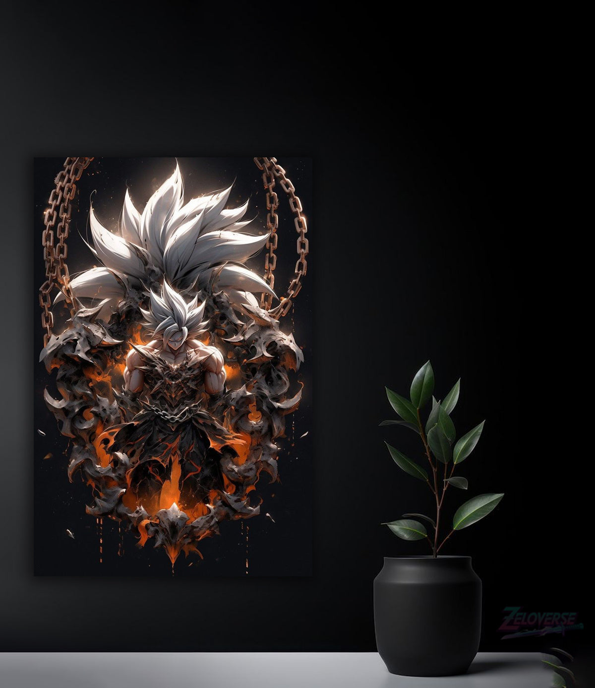 Infernal Goku – Chains of Power - HD Metal Poster(93)