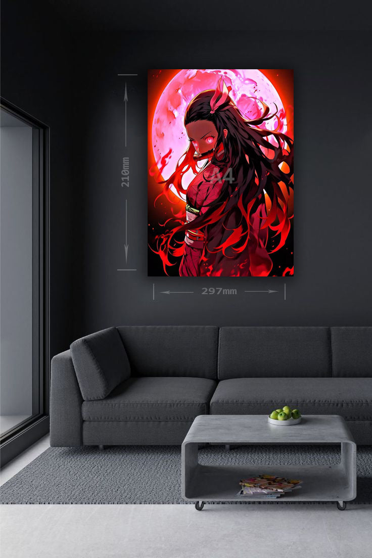 Nezuko: Blood Moon Fury – Premium Metal Poster(77)