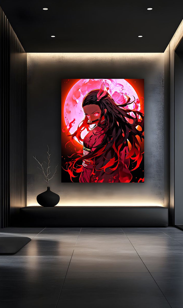 Nezuko: Blood Moon Fury – Premium Metal Poster(77)
