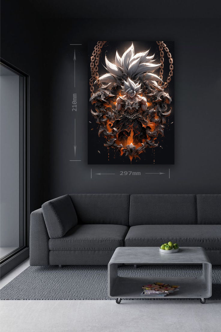 Infernal Goku – Chains of Power - HD Metal Poster(93)