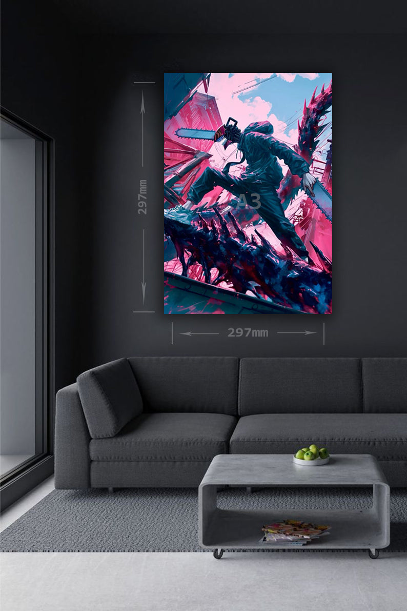 Denji: The Chainsaw Awakens – HD Metal Poster(63)