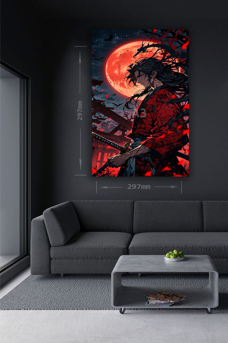 Itachi: Blood Moon Silence – HD Metal Poster(38)