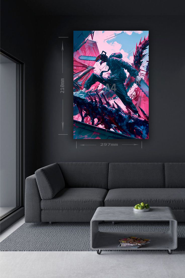 Denji: The Chainsaw Awakens – HD Metal Poster(63)