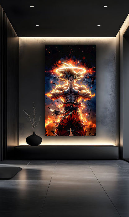 Goku: Flame of the Gods – Premium Metal Poster(61)