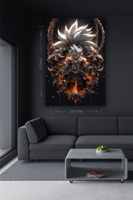 Infernal Goku – Chains of Power - HD Metal Poster(93)