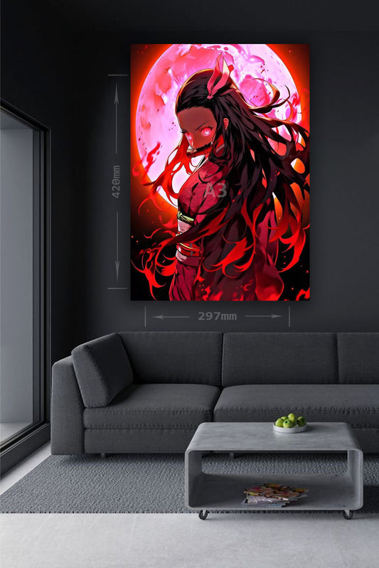 Nezuko: Blood Moon Fury – Premium Metal Poster(77)