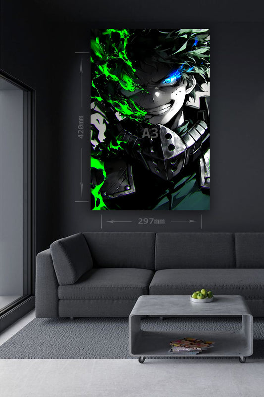 Izuku Midoriya: Power Surged – Anime Metal Poster(60)