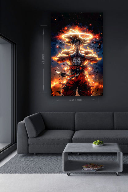 Goku: Flame of the Gods – Premium Metal Poster(61)
